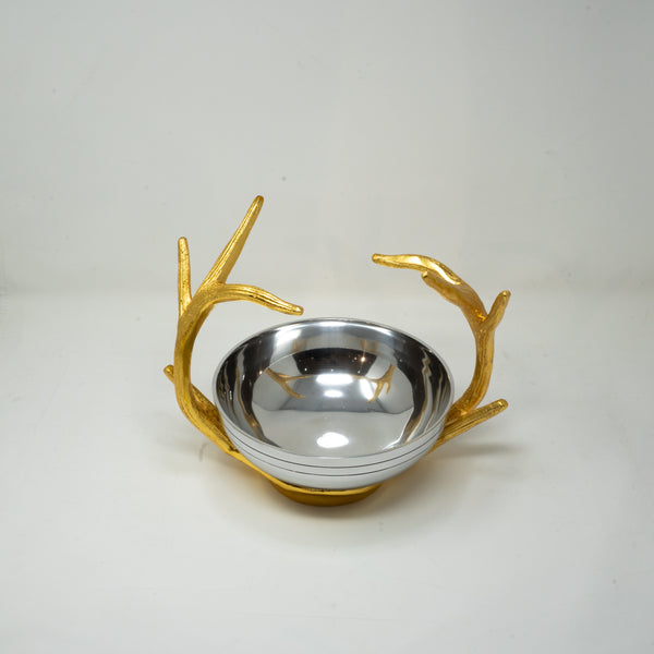 Gold and Silver Decorative Bowl.