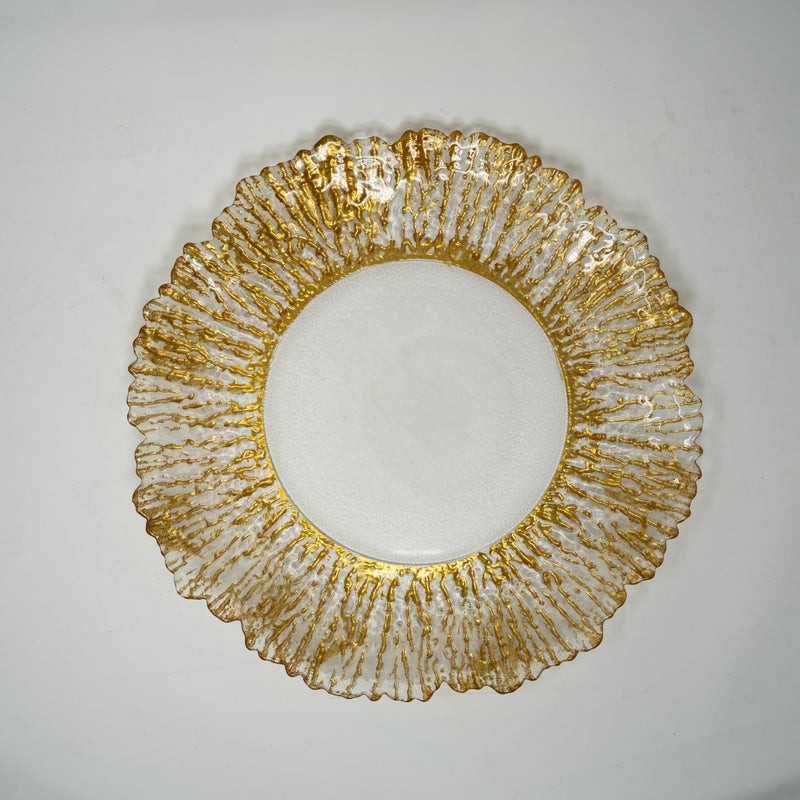Gold Glass Plates - 33CM