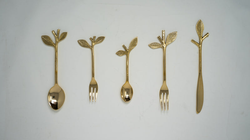 Hand Made Gold Serving Cutlery.