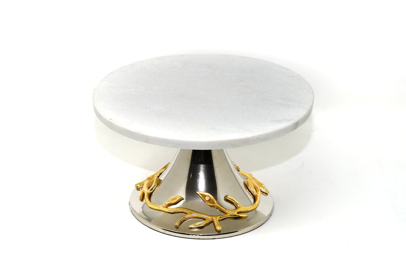 White Marble Cake Stand.