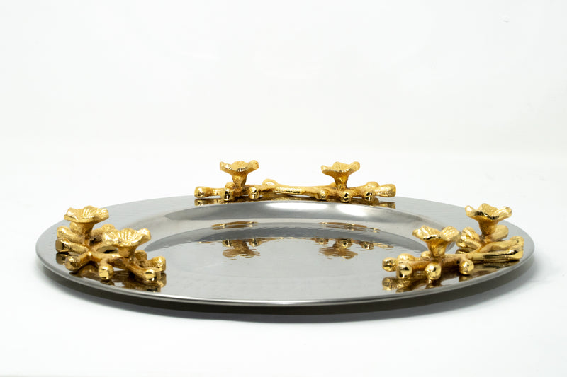 Silver And Gold Charger Plate.