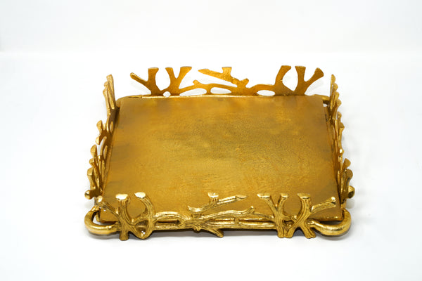 Gold Twig Design Tray.